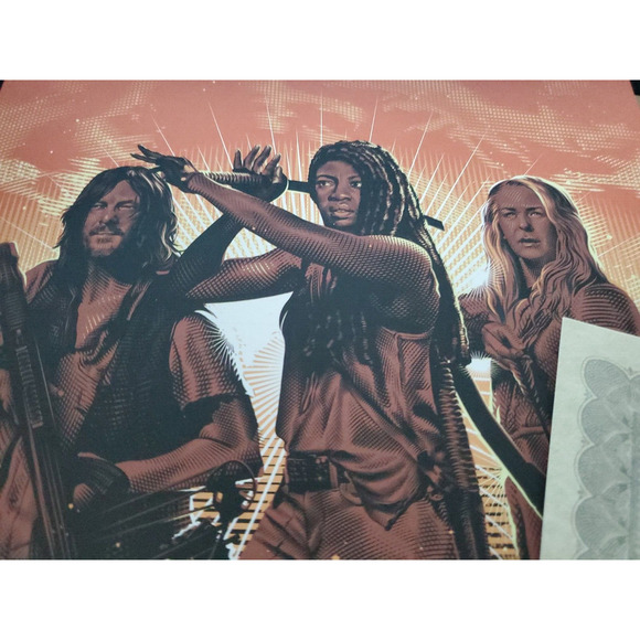 AMC TWD Walking Dead Daryl, Michonne & Carol LE Art Print Exclusive W/COA - Picture 2 of 4